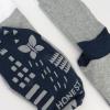 imageHonestBaby NonSlip Footed Pajamas OnePiece Sleeper ZipFront Pjs 100 Organic Cotton for Baby BoysJumbo Stripe Navy