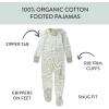 imageHonestBaby NonSlip Footed Pajamas OnePiece Sleeper ZipFront Pjs 100 Organic Cotton for Baby BoysLight Zanzibar Zebra