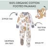 imageHonestBaby NonSlip Footed Pajamas OnePiece Sleeper ZipFront Pjs 100 Organic Cotton for Baby BoysLion