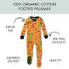 imageHonestBaby NonSlip Footed Pajamas OnePiece Sleeper ZipFront Pjs 100 Organic Cotton for Baby BoysOoey Gooey Pizza