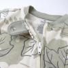 imageHonestBaby NonSlip Footed Pajamas OnePiece Sleeper ZipFront Pjs 100 Organic Cotton for Baby BoysPaw Leaves