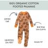 imageHonestBaby NonSlip Footed Pajamas OnePiece Sleeper ZipFront Pjs 100 Organic Cotton for Baby BoysPie Party