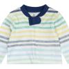 imageHonestBaby NonSlip Footed Pajamas OnePiece Sleeper ZipFront Pjs 100 Organic Cotton for Baby BoysRainbow Stripe Blues