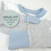 imageHonestBaby NonSlip Footed Pajamas OnePiece Sleeper ZipFront Pjs 100 Organic Cotton for Baby BoysRugby Stripe Light Heather Gray