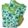 imageHonestBaby NonSlip Footed Pajamas OnePiece Sleeper ZipFront Pjs 100 Organic Cotton for Baby BoysSt Pats Boy