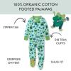 imageHonestBaby NonSlip Footed Pajamas OnePiece Sleeper ZipFront Pjs 100 Organic Cotton for Baby BoysSt Pats Boy