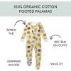 imageHonestBaby NonSlip Footed Pajamas OnePiece Sleeper ZipFront Pjs 100 Organic Cotton for Baby BoysSweet Banana