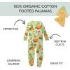 imageHonestBaby NonSlip Footed Pajamas OnePiece Sleeper ZipFront Pjs 100 Organic Cotton for Baby BoysTaco Time
