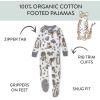 imageHonestBaby NonSlip Footed Pajamas OnePiece Sleeper ZipFront Pjs 100 Organic Cotton for Baby BoysTiger Cub
