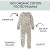 imageHonestBaby NonSlip Footed Pajamas OnePiece Sleeper ZipFront Pjs 100 Organic Cotton for Baby BoysZanzibar Zebra