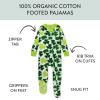 imageHonestBaby Unisex Baby Celebration NonSlip Footed Pajamas OnePiece Sleeper ZipFront Pjs 100 Organic CottonFroggy Fortune