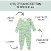 imageHonestBaby Unisex Baby Celebration Sleep ampamp Play Footed OnePiece Pajama Sleeper 100 Organic CottonHatch Mint