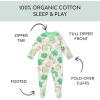 imageHonestBaby Unisex Baby Celebration Sleep ampamp Play Footed OnePiece Pajama Sleeper 100 Organic CottonShamrock Sweetness
