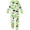 imageHonestBaby Baby Girls Celebration NonSlip Footed Pajamas OnePiece Sleeper ZipFront Pjs 100 Organic CottonShamrock Sprinkles