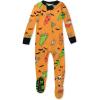 imageHonestBaby NonSlip Footed Pajamas OnePiece Sleeper ZipFront Pjs 100 Organic Cotton for Baby BoysOoey Gooey Pizza
