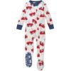 imageHonestBaby Unisex Baby Celebration NonSlip Footed Pajamas OnePiece Sleeper ZipFront Pjs 100 Organic CottonSkating Sweeties