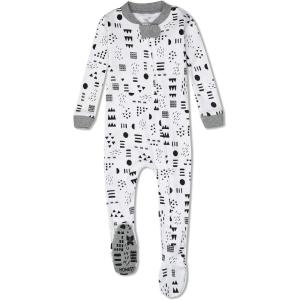 imageHonestBaby NonSlip Footed Pajamas OnePiece Sleeper ZipFront Pjs 100 Organic Cotton for Baby BoysPattern Play