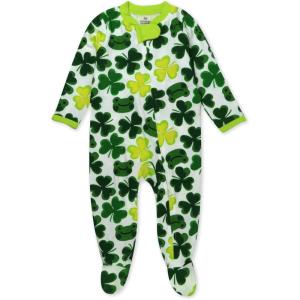 imageHonestBaby Unisex Baby Celebration Sleep ampamp Play Footed OnePiece Pajama Sleeper 100 Organic CottonFroggy Fortune