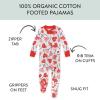 imageHonestBaby Baby Girls Classics NonSlip Footed Pajamas OnePiece Sleeper ZipFront Pjs 100 Organic CottonLolly Love