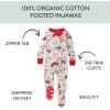 imageHonestBaby Baby Girls Classics NonSlip Footed Pajamas OnePiece Sleeper ZipFront Pjs 100 Organic CottonPug Love
