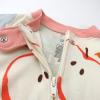 imageHonestBaby Baby Girls Classics NonSlip Footed Pajamas OnePiece Sleeper ZipFront Pjs 100 Organic CottonSlice O Apple