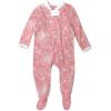 imageHonestBaby Baby Sleep and Play Footed Pajamas Onepiece Sleeper Jumpsuit Zipfront Pjs Organic CottonSketchy Floral Pink