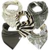imageHonestBaby unisexbaby Multipack Reversible Bandana Drool Bibs Burpcloths Adjustable Snaps 100 Organic Cotton Legacy5pack Wild Thang Too