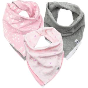 imageHonestBaby unisexbaby Multipack Reversible Bandana Drool Bibs Burpcloths Adjustable Snaps 100 Organic Cotton Legacy3pack Love Dot