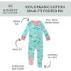 imageHonestBaby Baby Celebration NonSlip Footed Pajamas OnePiece Sleeper ZipFront Pjs 100 Organic Cotton2pack Holiday Flamingo