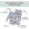 imageHonestBaby 2Piece Pajamas Sleepwear PJs 100 Organic Cotton for Infant Baby and Toddler BoyCinema Snacks