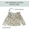 imageHonestBaby Girls 3 Pack Side Ruffle Top SetScottish Ivy