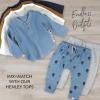 imageHonestBaby Multipack Honest Pants Joggers Pull on 100 Organic Cotton for Infant Baby and Toddler Boys Girls UnisexBlue Lion Crest