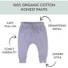 imageHonestBaby Multipack Honest Pants Joggers Pull on 100 Organic Cotton for Infant Baby and Toddler Boys Girls UnisexDusty Purple Wisteria