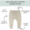 imageHonestBaby Multipack Honest Pants Joggers Pull on 100 Organic Cotton for Infant Baby and Toddler Boys Girls UnisexKhaki