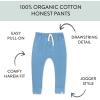 imageHonestBaby Multipack Honest Pants Joggers Pull on 100 Organic Cotton for Infant Baby and Toddler Boys Girls UnisexSeersucker Plaid Cornflower