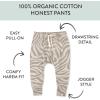 imageHonestBaby Multipack Honest Pants Joggers Pull on 100 Organic Cotton for Infant Baby and Toddler Boys Girls UnisexZanzibar Zebra