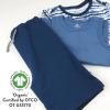 imageHonestBaby Playwear Outfit Sets Tops and Bottoms 100 Organic Cotton for Baby ToddlerIndigo Stripe