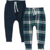 imageHonestBaby Multipack Honest Pants Joggers Pull on 100 Organic Cotton for Infant Baby and Toddler Boys Girls UnisexGordon Plaid