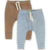 imageHonestBaby Multipack Honest Pants Joggers Pull on 100 Organic Cotton for Infant Baby and Toddler Boys Girls UnisexMicro Stripe Blue Heather