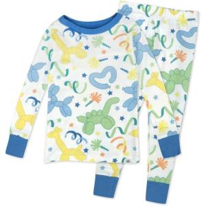 imageHonestBaby 2Piece Pajamas Sleepwear PJs 100 Organic Cotton for Infant Baby and Toddler BoyBirthday Bash Blue