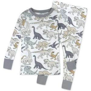 imageHonestBaby 2Piece Pajamas Sleepwear PJs 100 Organic Cotton for Infant Baby and Toddler BoyDino Mite