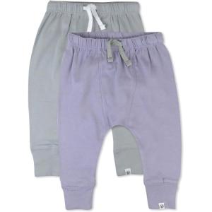 imageHonestBaby Multipack Honest Pants Joggers Pull on 100 Organic Cotton for Infant Baby and Toddler Boys Girls UnisexDusty Purple Wisteria