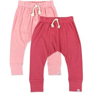 imageHonestBaby Multipack Honest Pants Joggers Pull on 100 Organic Cotton for Infant Baby and Toddler Boys Girls UnisexPink Ombre