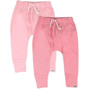 imageHonestBaby Multipack Honest Pants Joggers Pull on 100 Organic Cotton for Infant Baby and Toddler Boys Girls UnisexStrawberry Cream