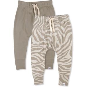 imageHonestBaby Multipack Honest Pants Joggers Pull on 100 Organic Cotton for Infant Baby and Toddler Boys Girls UnisexZanzibar Zebra