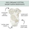 imageHonestBaby 5pack Short Sleeve Bodysuits Onepiece 100 Organic Cotton for Infant Baby Girls Pink Avocado Leaf Newborn