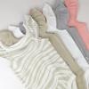 imageHonestBaby Baby Girls Short Sleeve OnePiece 100 Organic Cotton Bodysuits 5 PackLight Zanzibar Zebra