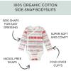 imageHonestBaby Baby Long Sleeve SideSnap Organic Cotton Kimono Bodysuits 3 PackJumbo Fair Isle
