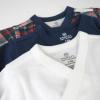 imageHonestBaby Baby Long Sleeve SideSnap Organic Cotton Kimono Bodysuits 3 PackRed Tartan