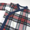 imageHonestBaby Baby Long Sleeve SideSnap Organic Cotton Kimono Bodysuits 3 PackRed Tartan